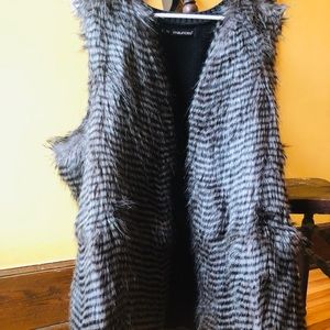 Faux fur vest